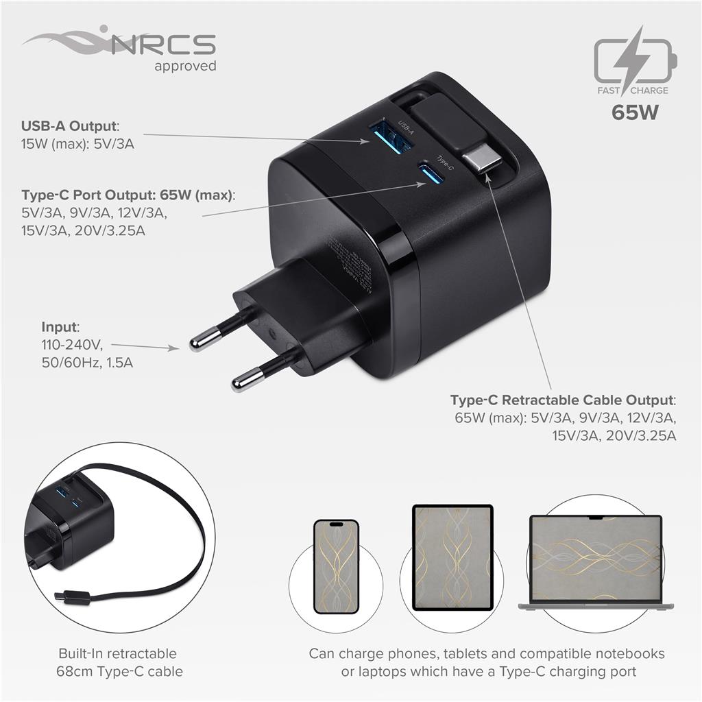 Alex Varga Salazar Fast Charge 65W PD Wall Charger
