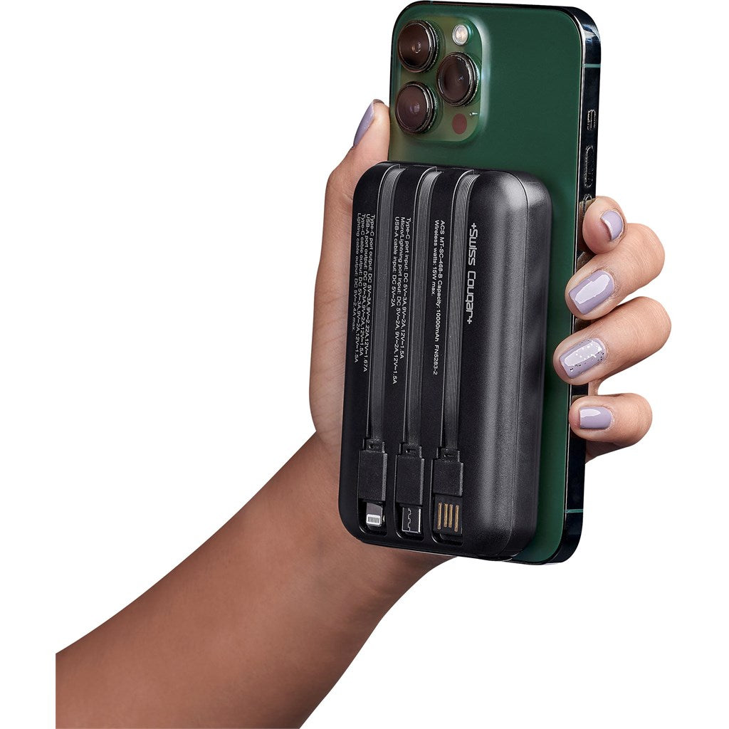 Swiss Cougar Argos Fast Charge 20W Wireless Charging Magnetic Power Bank -10,000mAh