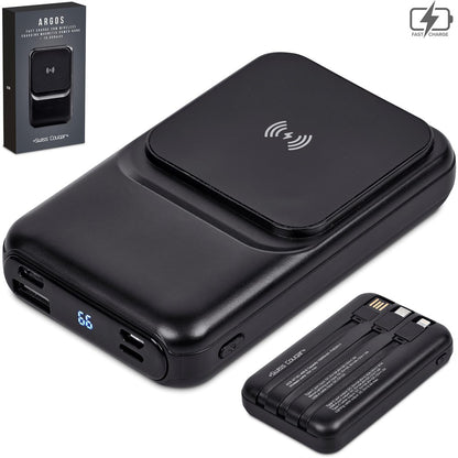 Swiss Cougar Argos Fast Charge 20W Wireless Charging Magnetic Power Bank -10,000mAh