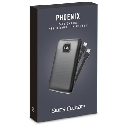 Swiss Cougar Phoenix Fast Charge 22.5W Power Bank - 10,000mAh