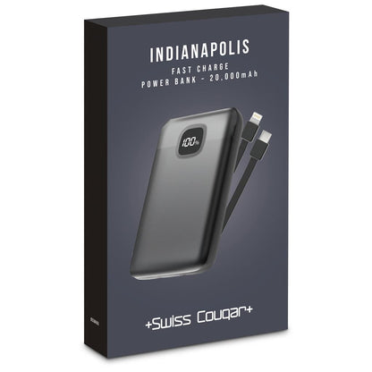 Swiss Cougar Indianapolis Fast Charge 22.5W Power Bank -20,000mAh