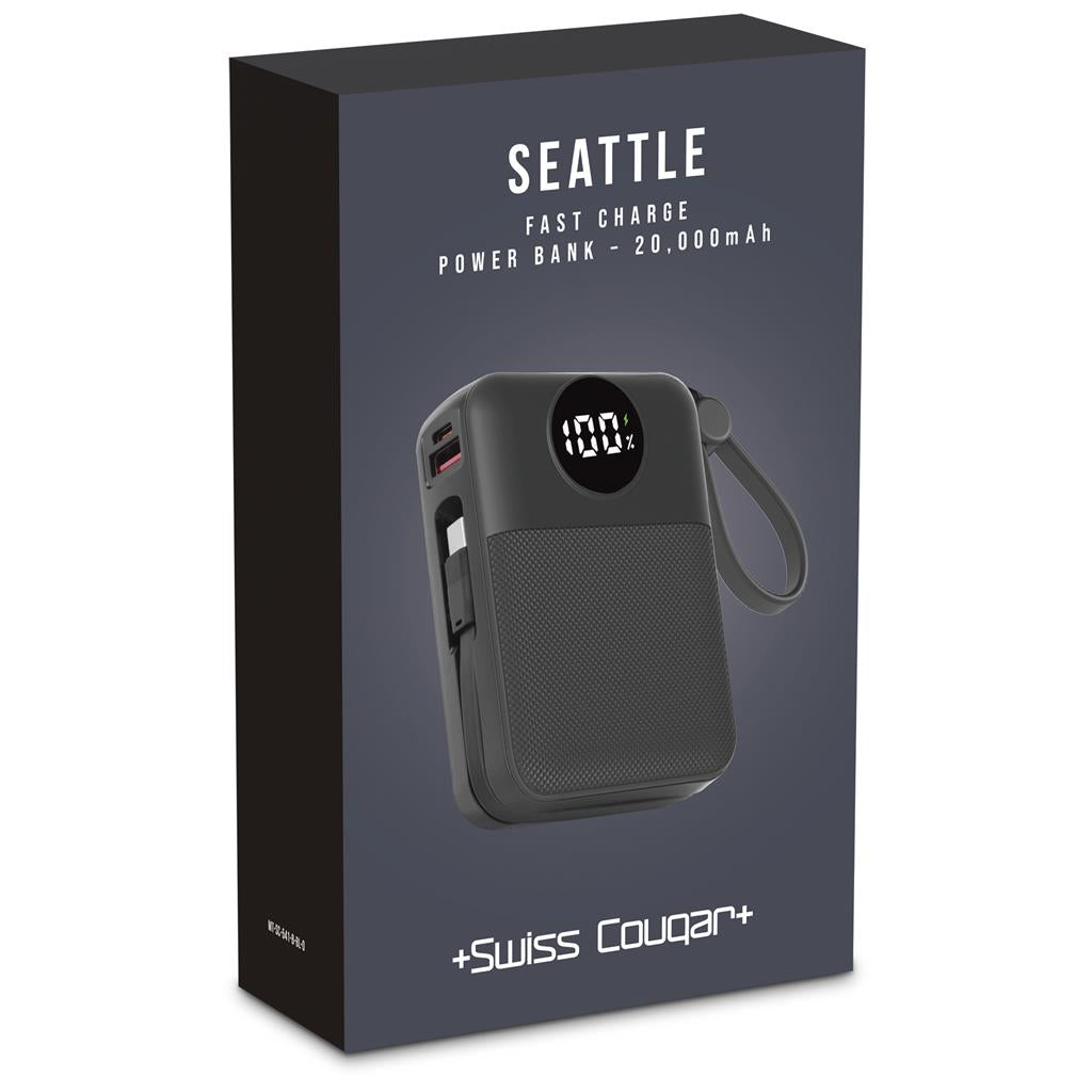 Swiss Cougar Seattle Fast Charge 22.5W Power Bank - 20,000mAh