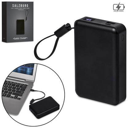 Swiss Cougar Salzburg Fast Charge 65W PD & QC Power Bank 15,000mAh