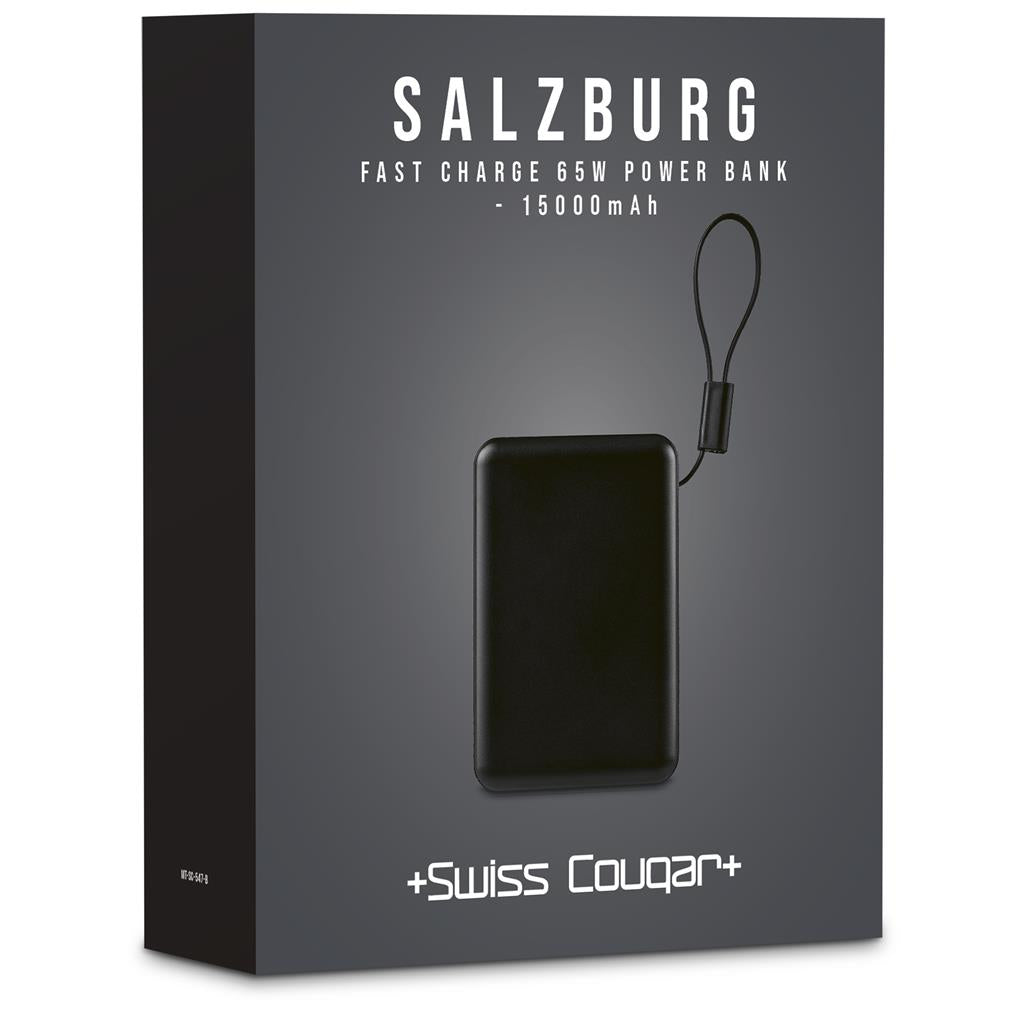 Swiss Cougar Salzburg Fast Charge 65W PD & QC Power Bank 15,000mAh