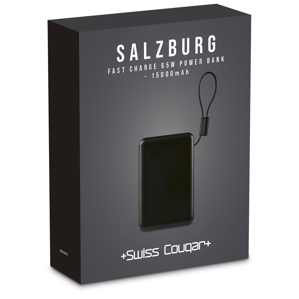 Swiss Cougar Salzburg Fast Charge 65W PD & QC Power Bank 15,000mAh