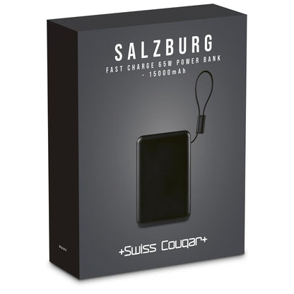 Swiss Cougar Salzburg Fast Charge 65W PD & QC Power Bank 15,000mAh