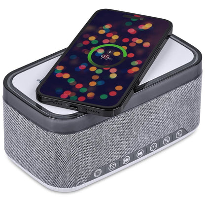 Serendipio Cumberland 10W Bluetooth Speaker Wireless Charger & Clock