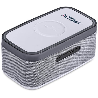 Serendipio Cumberland 10W Bluetooth Speaker Wireless Charger & Clock