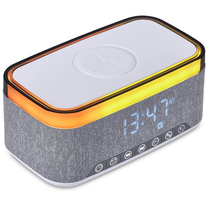 Serendipio Cumberland 10W Bluetooth Speaker Wireless Charger & Clock