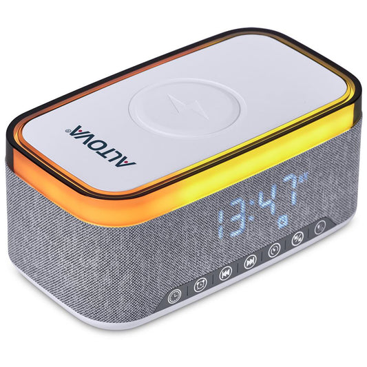 Serendipio Cumberland 10W Bluetooth Speaker Wireless Charger & Clock