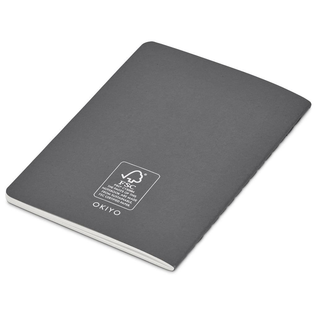Okiyo Emika FSC Certified Paper A6 Soft Cover Notebook - Dark Grey