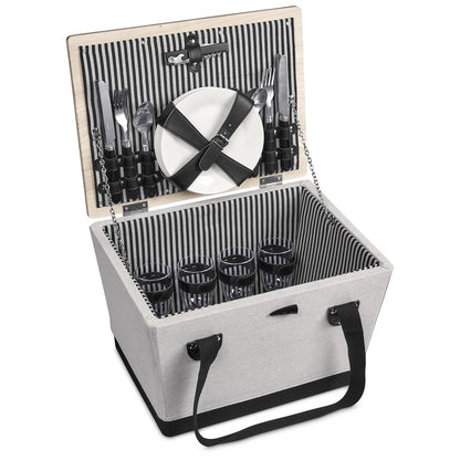 Serendipio Willow 4-Person Picnic Basket