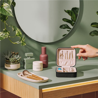Eva & Elm Crystal Travel Jewellery Box