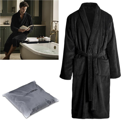 Serendipio Langham Mens Coral Fleece Bathrobe