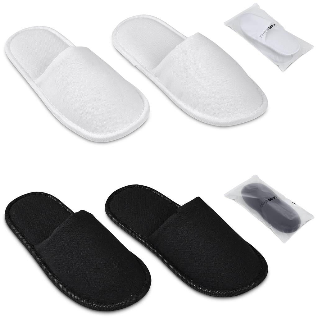 Serendipio Be Our Guest Linen Slippers