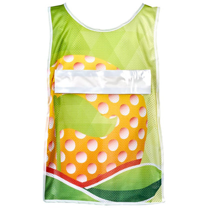Hoppla Jackal Caddy Bib with PVC Name Sleeve-White