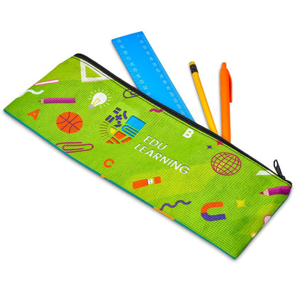 Pre-Printed Sample Hoppla Parker Recycled PET Stitch-Bond Pencil Case