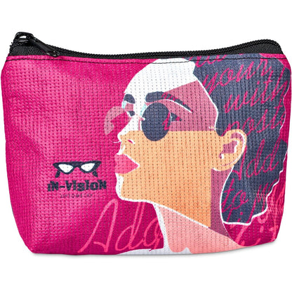 Pre-Printed Sample Hoppla Leanne Recycled PET Stitch-Bond Mini Toiletry Bag