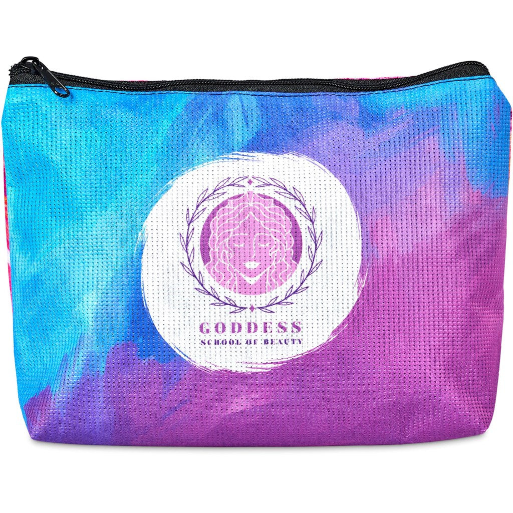 Pre-Printed Sample Hoppla Leanne Recycled PET Stitch-Bond Maxi Toiletry Bag