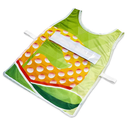 Pre-Printed Sample Hoppla Jackal Polyester Caddy Bib with PVC Name Sleeve
