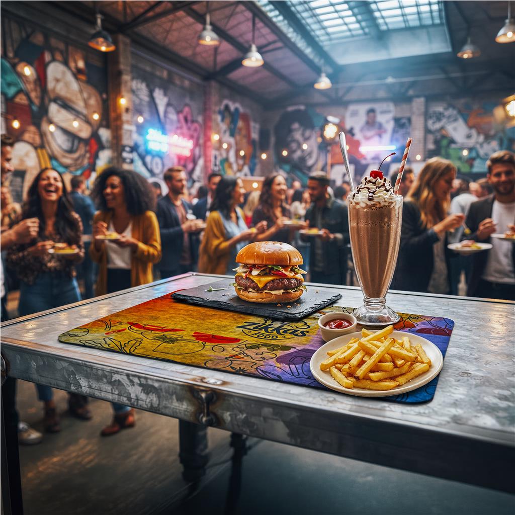 Pre-Printed Sample Hoppla Savour RPET Felt Placemat