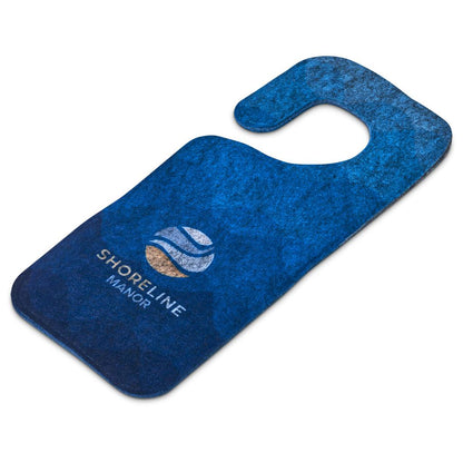 Pre-Printed Sample Hoppla Hangit RPET Felt Door Hanger