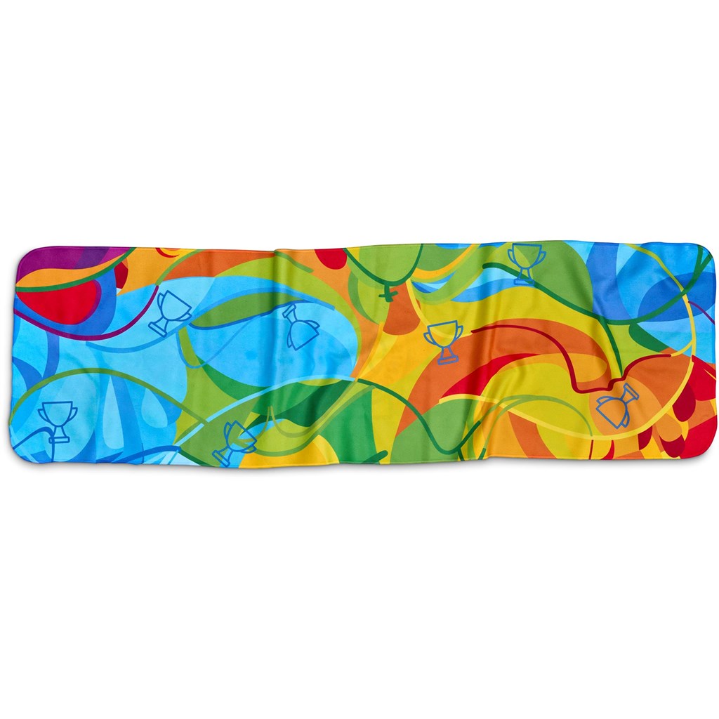 Pre-Printed Sample Hoppla Relay Sports Towel - Double-Sided Branding