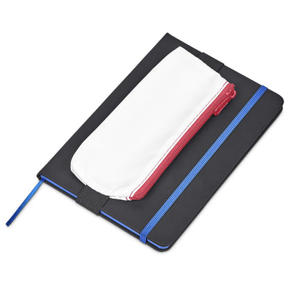 Pre-Production Sample Hoppla Lagoon Polyester Pencil Case To Fit Over An A5 Notebook
