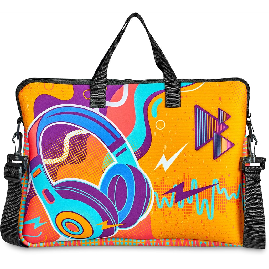Pre-Production Sample Hoppla Nimbus Neoprene Laptop Sleeve with Handles & Shoulder Strap – 15 -16 in