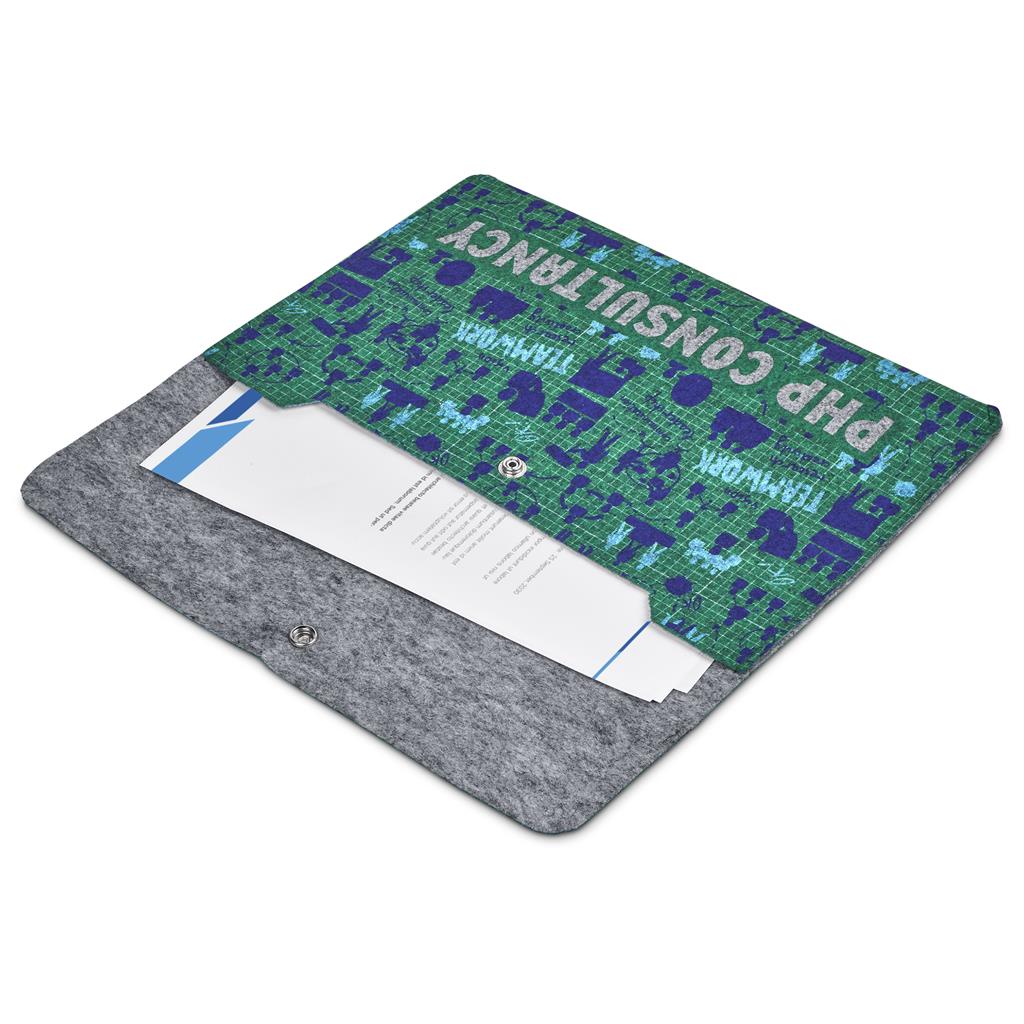 Pre-Production Sample Hoppla Revo RPET Felt Document Holder