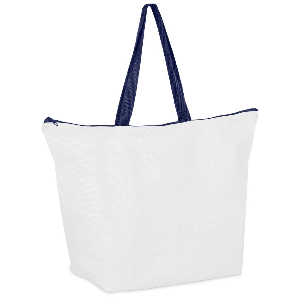 Pre-Production Sample Hoppla Skyline Recycled PET Stitch-Bond Shopper With Zip