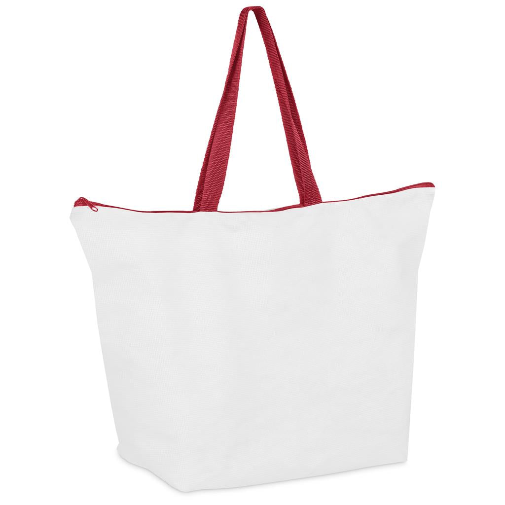 Pre-Production Sample Hoppla Skyline Recycled PET Stitch-Bond Shopper With Zip