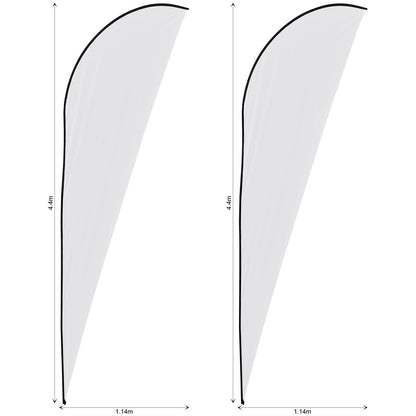 Legend 4m Sublimated Sharkfin Flying Banner Skin - Set Of 2 (Excludes Hardware)