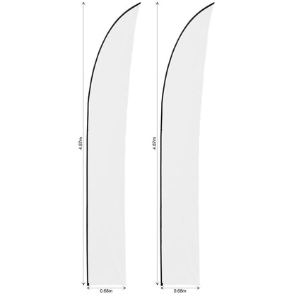 Legend 4m Sublimated Arcfin Flying Banner Skin - Set Of 2 (Excludes Hardware)