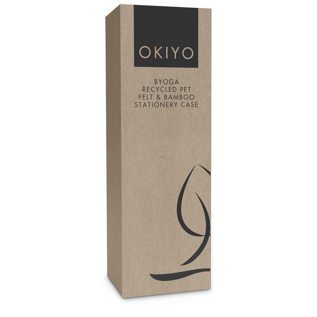 Okiyo Byoga Recycled PET Felt & Bamboo Stationery Case