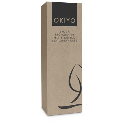 Okiyo Byoga Recycled PET Felt & Bamboo Stationery Case