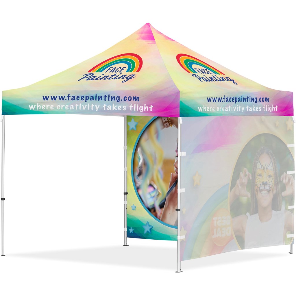 Coated Steel Sublimated Gazebo 3m x 3m - 2 Full-Wall Skins