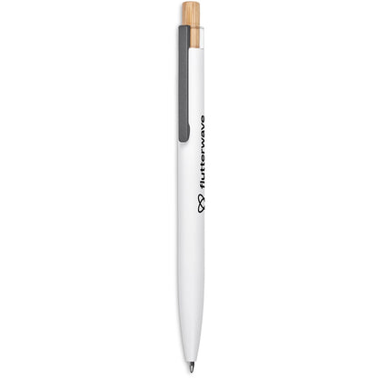 Okiyo Mimo Recycled Aluminium Ball Pen - Solid White