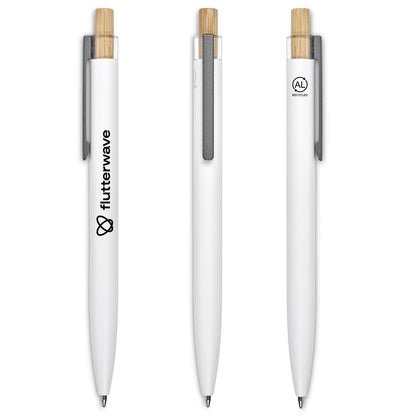 Okiyo Mimo Recycled Aluminium Ball Pen - Solid White
