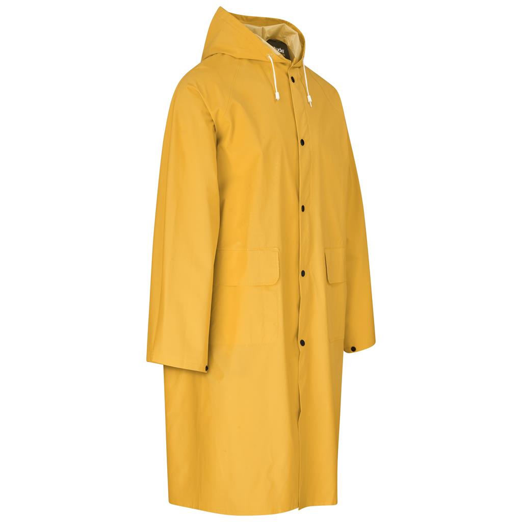 Light Duty Storm Rubberised Polyester/PVC Raincoat - Yellow