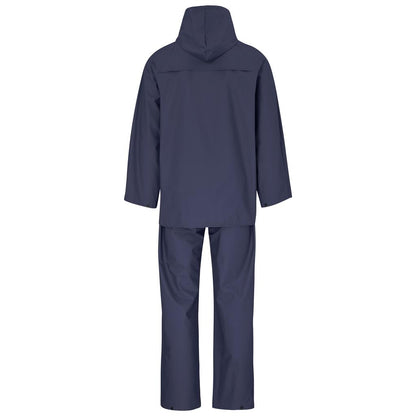 Light Hurricane Rubberised Polyester/PVC Rainsuit - Navy