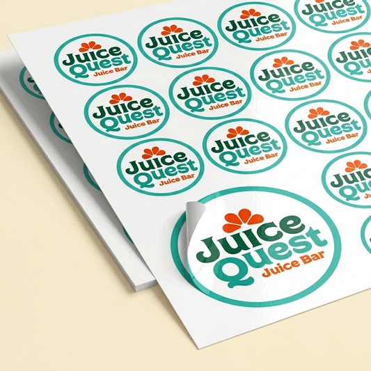 White Glossy Vinyl Stickers