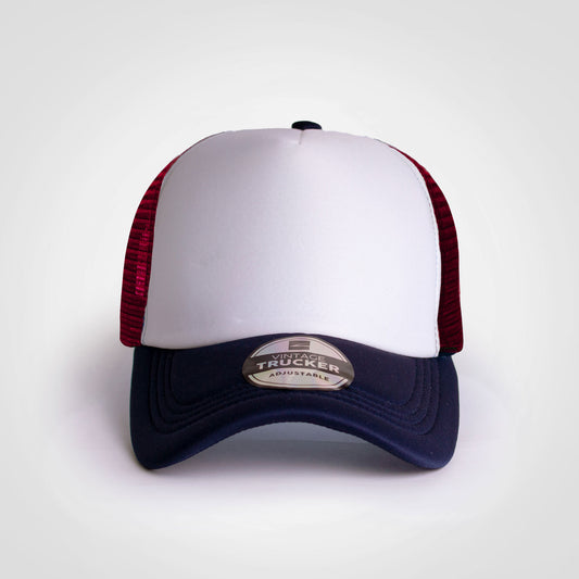 Vintage Trucker Three Tone Cap